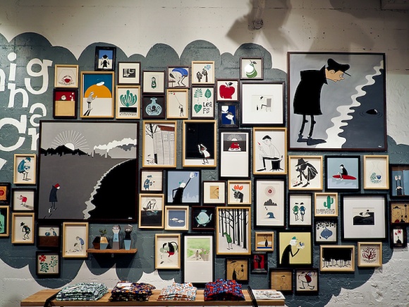 ビームスT 原宿」で、60年代イラスト風アート「Yusuke Hanai Art Show