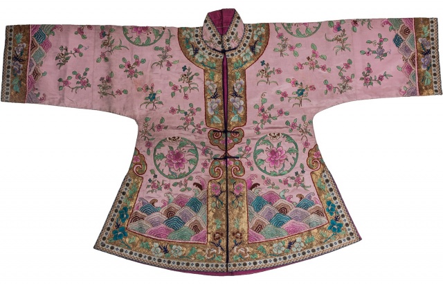 で★アンティーク　中国　清王朝　刺繍服 アンティーク 中国 清王朝 刺繍服